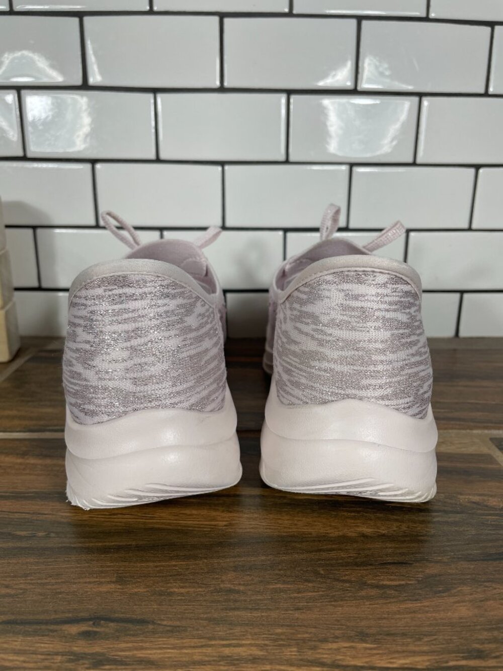 Skechers Slip-ins Ultra Flex 3.0 Summer Stripes Shoes Womens 7 Pink Hands Free - Picture 6 of 15